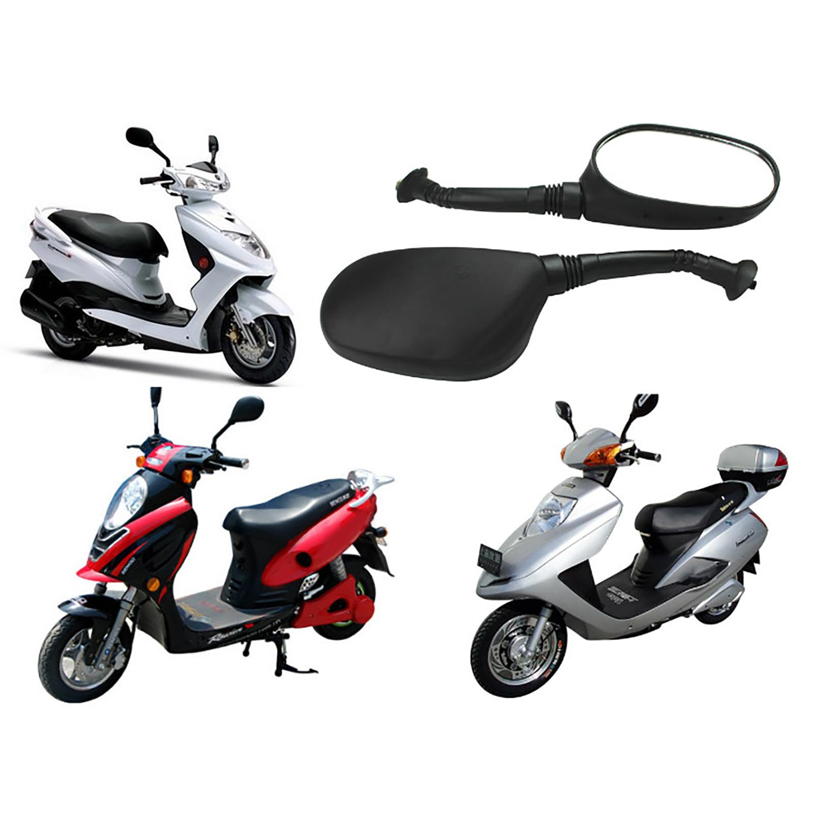 Amazon.co.jp: バイクミラー 左右セット M8 適合 ヤマハ車用 右側逆