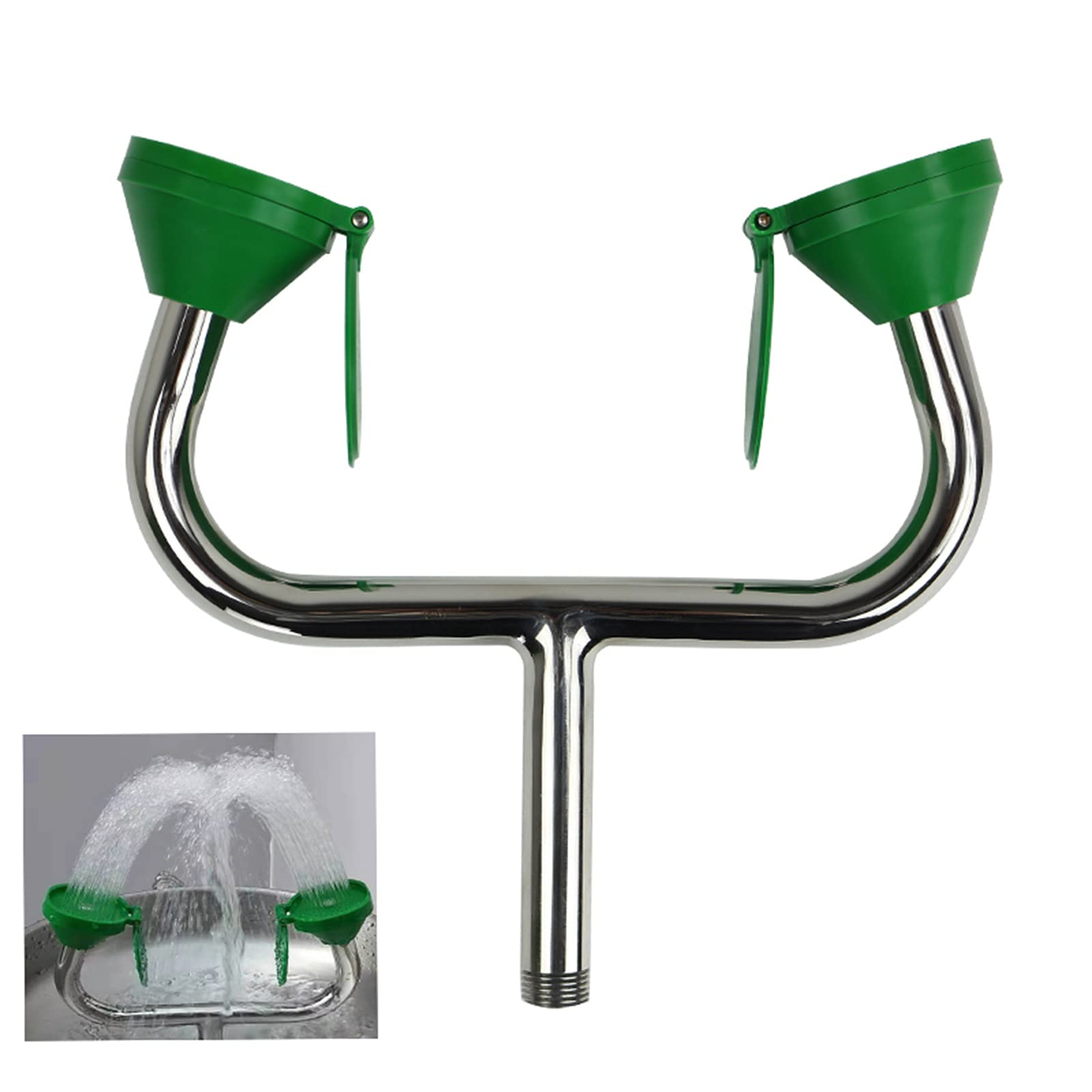 Station de lavage des yeux, douche oculaire d'urgence combinée avec bassin en ABire d'urgence combinée avec bassin en ABS, lave-yeux en acier inoxydable 304 pour l'industrie des laboratoires