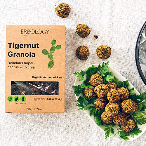 image for Erbology Organic Gluten-free Granola (3 x 7.8 oz Pack) with Tigernut, 