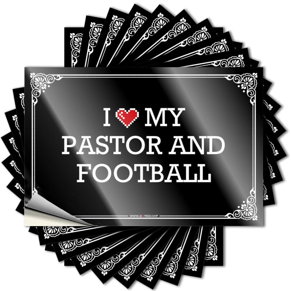Tattoos Shower Decor Vinyl Sticker | I Love My Pastor & Football Unique for Motorcross Use(6X9CM)