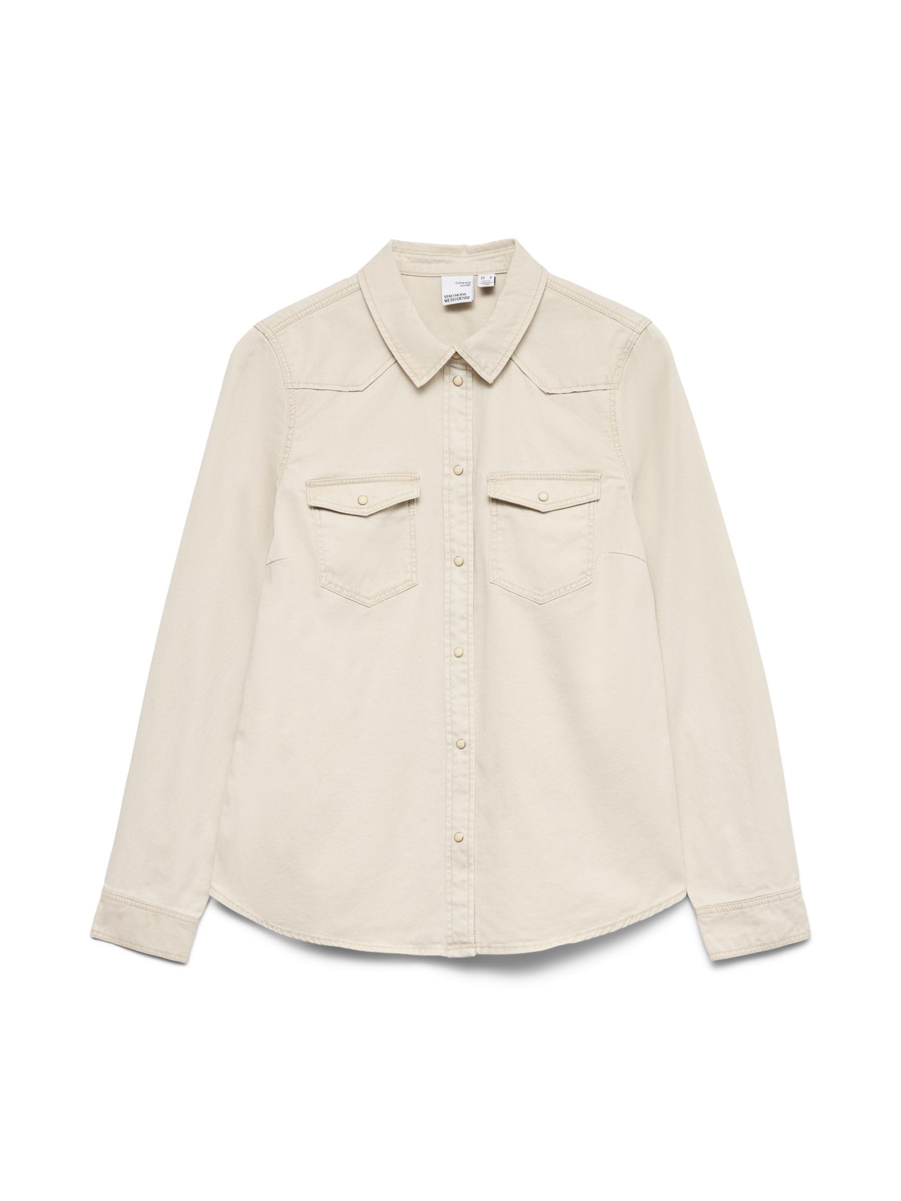 Vmmaria Ls Denim Slim Shirt Mix New Noos
