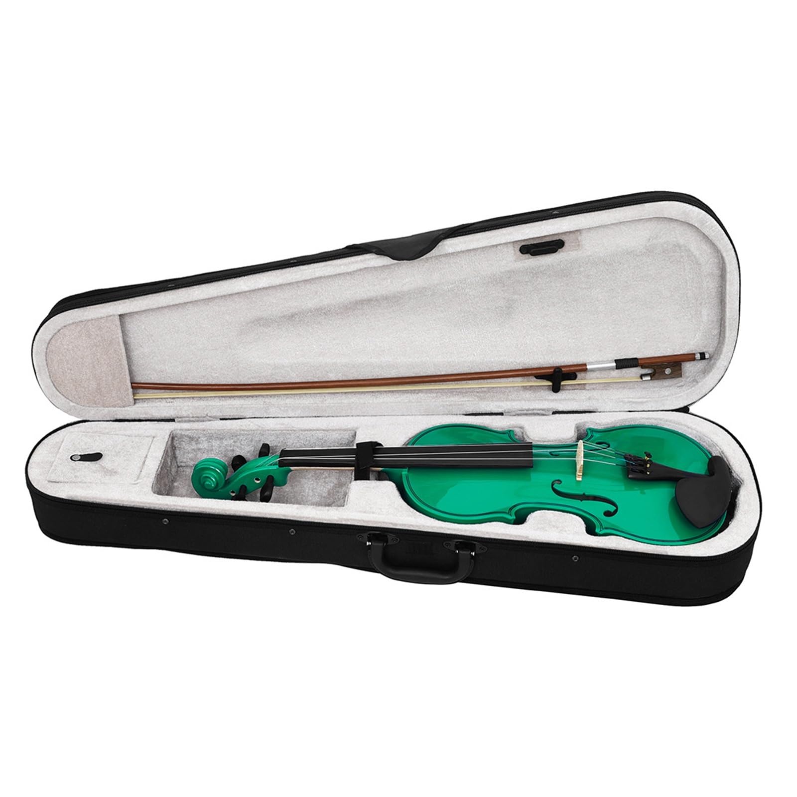 Violino Set Il Violino Verde Popolare In Legno Massello Inizia A Esercitarsi Con Il Piccolo Pianoforte 4/4 Per Adulti