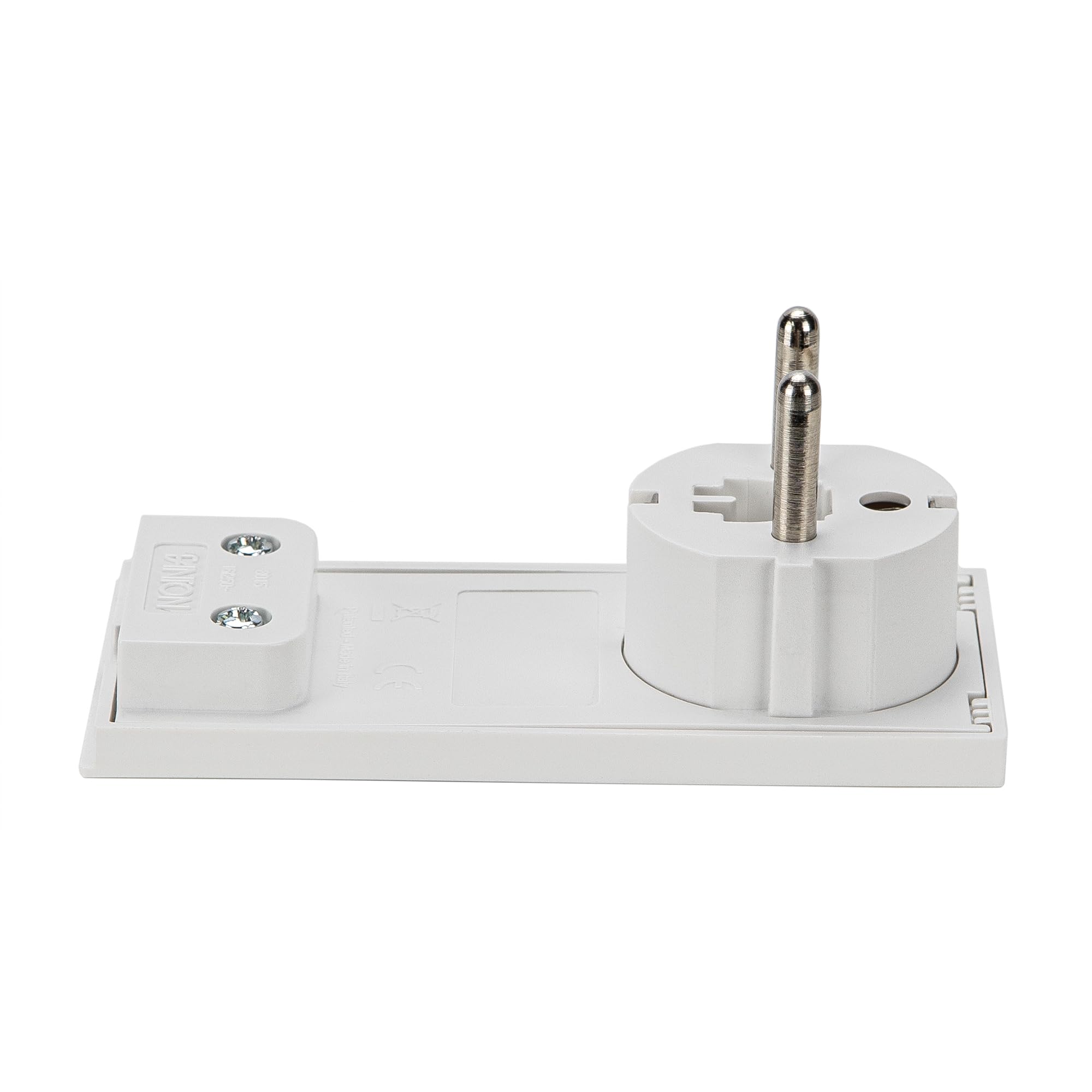 FANTON 80065 Spina schuko ultrapiatta salvaspazio orientabile 2P+T 16A mod. CLOCK Colore Bianco
