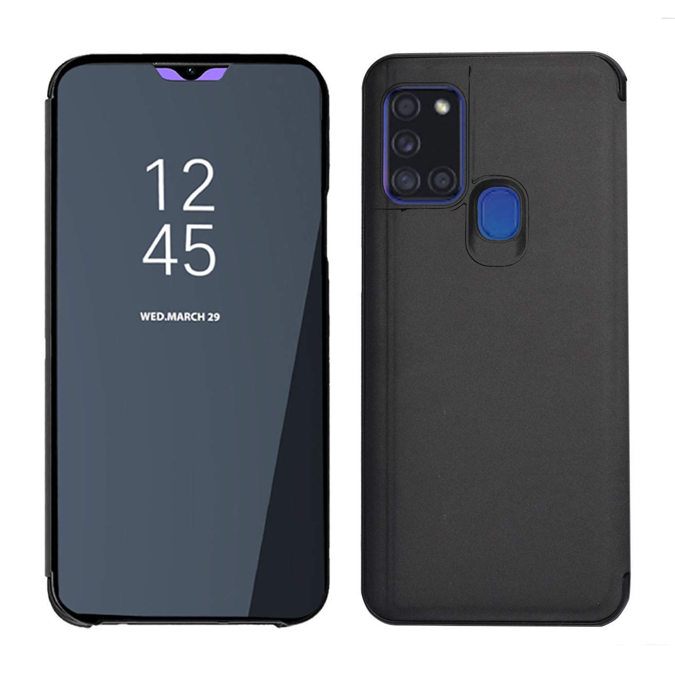 Flip Cover for Samsung Galaxy A21S Mirror Clear View Look