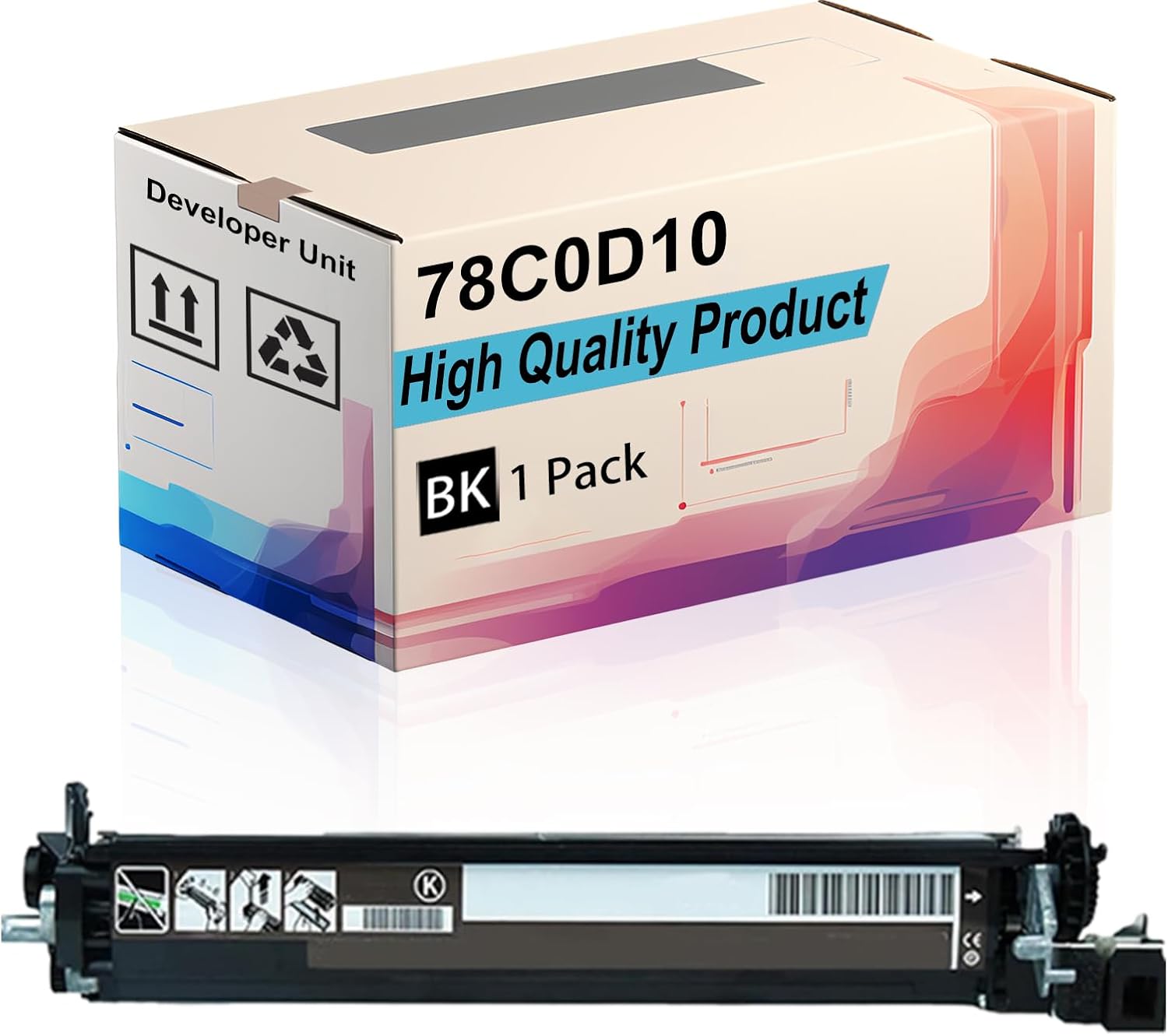 78C0D10 Developer Unit Compatible for Lexmark C2325 C2425 C2535 C2240 MC2325 MC2425 MC2535 MC2640 XC2235 4240 Printers, High Yield 12500 Pages, Print More Pages (1 Pack Magenta)