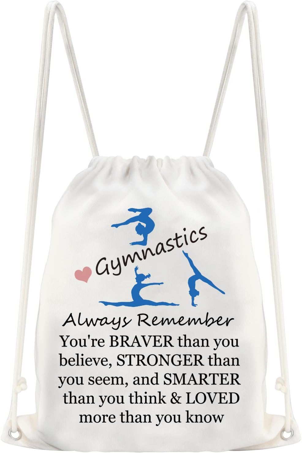 CMNIM Gymnastics Drawstring Bags Gymnasts Gift Love Gymnastics Sports Gym String
