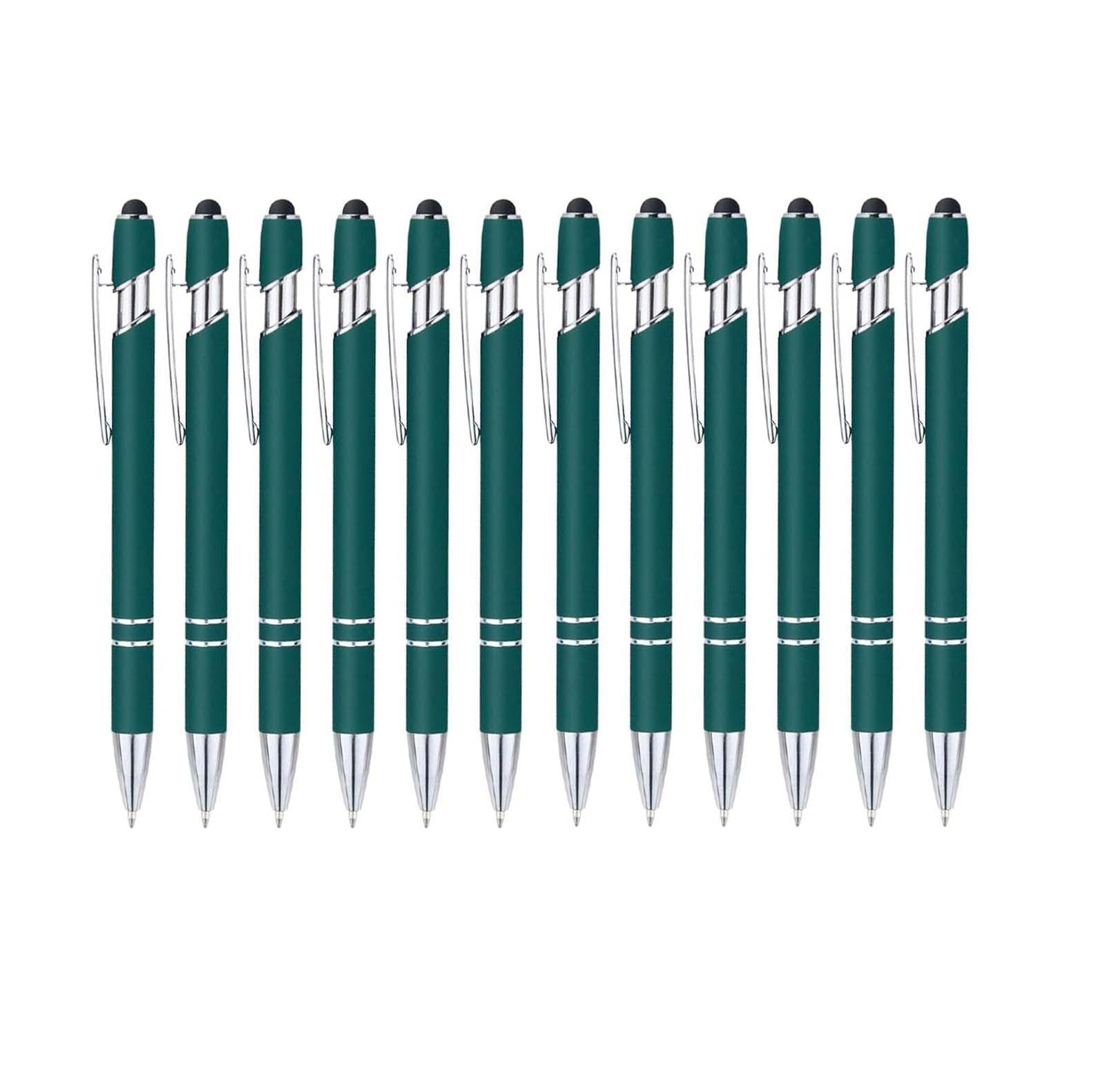 Personalized Pens for Women Men in Bulk,Customized Pens Engraved With Name Business Logo for Marketing,Birthday, Christmas, Anniversary, Women, Or Office Use (Dark green, 12 count (Pack of 1))