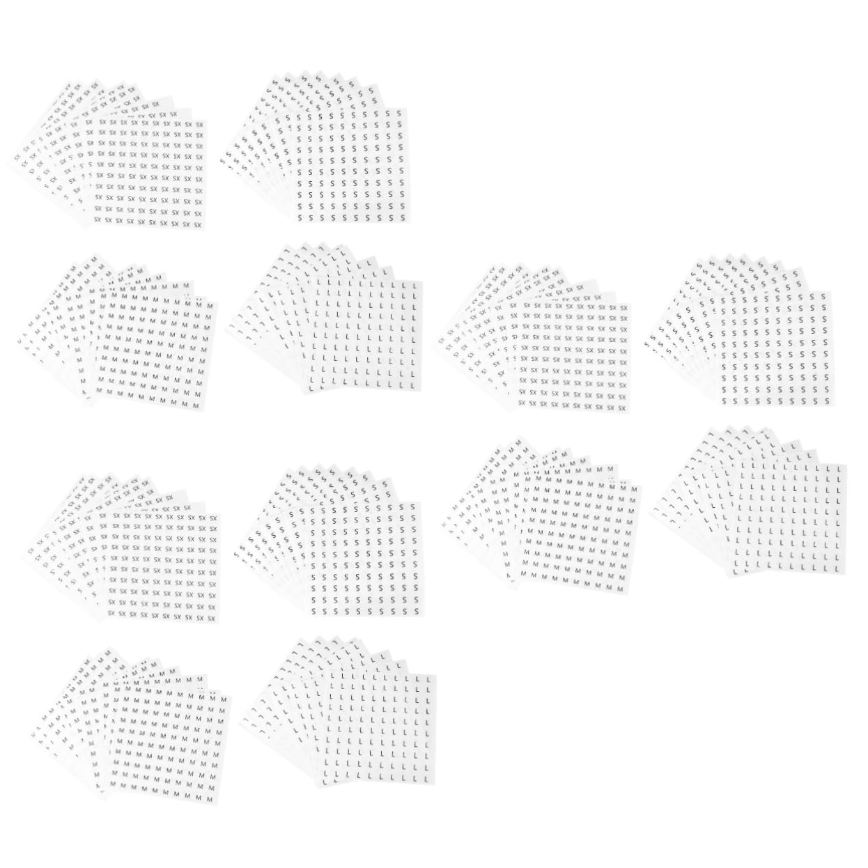 MAGICLULU 3000pezzi Etichette Per Abbigliamento Adesivi Per Xs s Per Scarpe e Facile Applicazione e Etichette Su