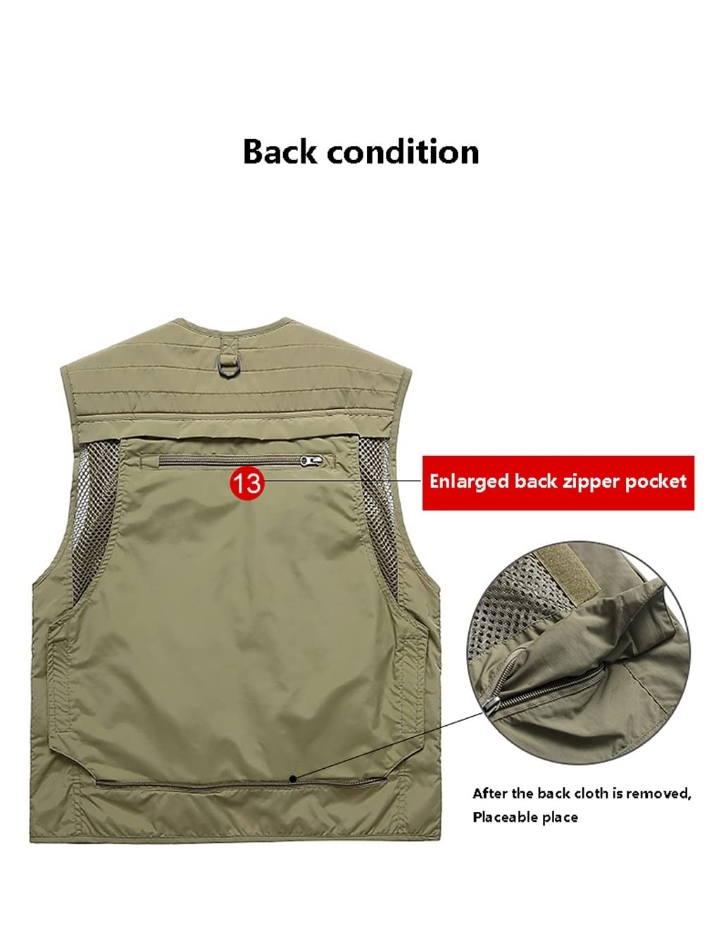 Chaleco de protección para el trabajo, chaleco de seguridad de 15 bolsillos con cintas reflectantes, chaleco de trabajo de malla de fotógrafo para trabajos de tráfico, correr, topógrafo Hola Vis