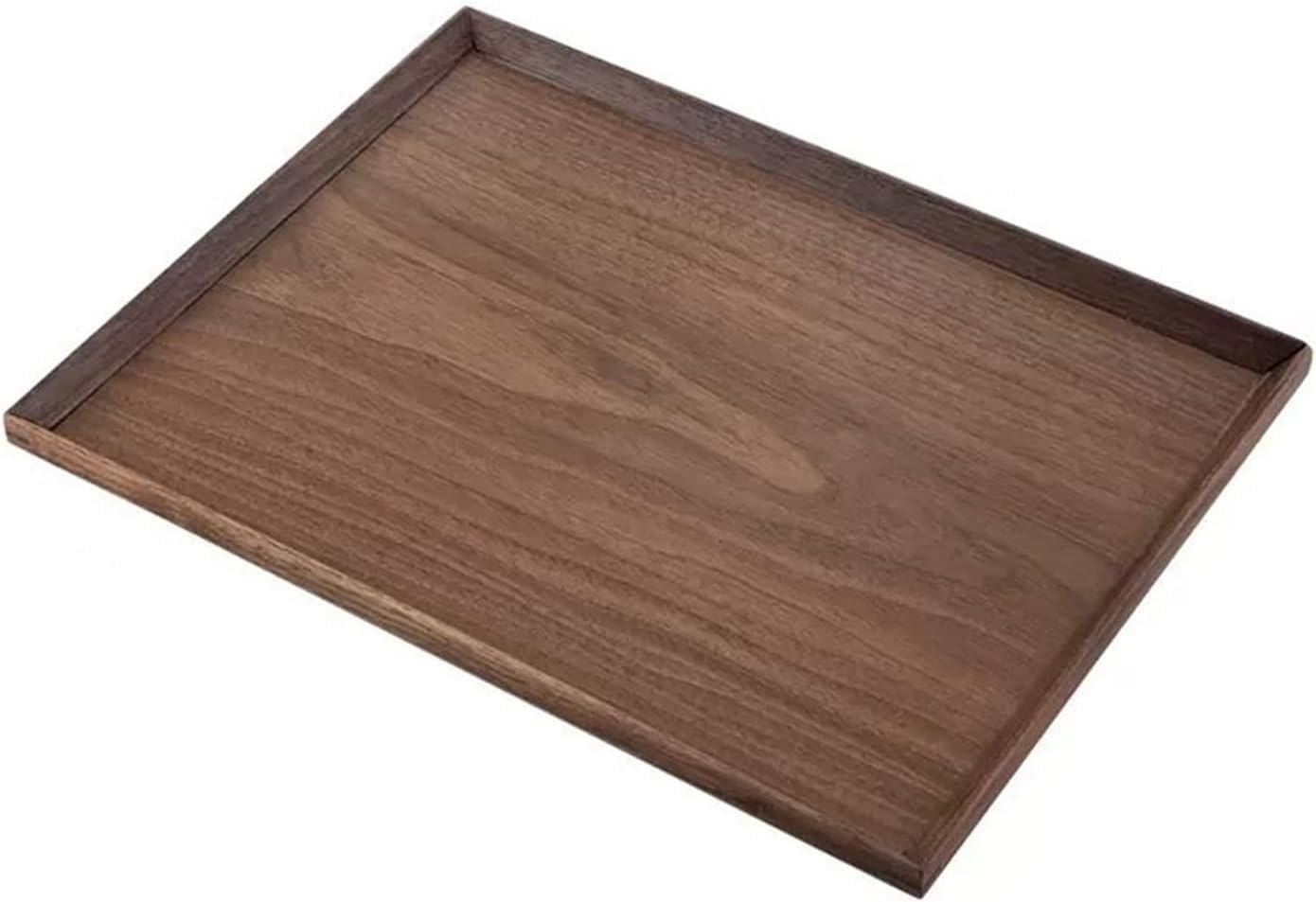 Bandeja De Desayuno, Bandeja De Madera para El Hogar, Bandeja De Nogal para Juego De Té, Bandeja De Almacenamiento De Escritorio, Bandeja De Servicio para Cafeterías Y Restaurantes., One Color, L