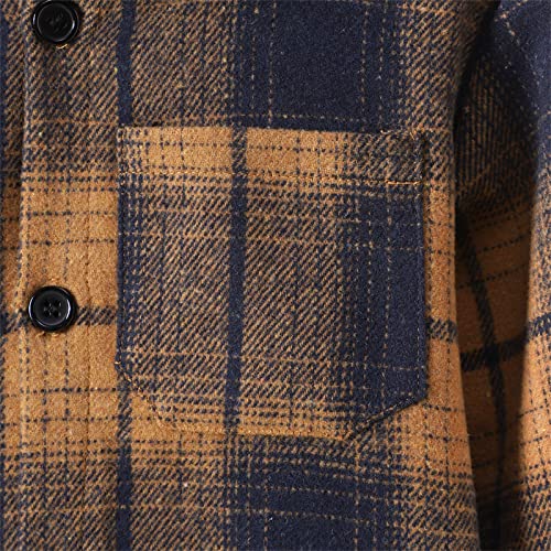 White T Shirt Kids Boy Hooded Coat Outwear Long Sleeve Button Down Plaid Shirts Casual Hoodie Jacket Top Pockets4