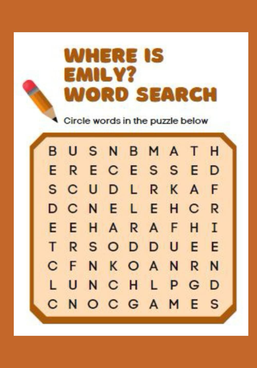Where Is Emily? Word Search: The name “Emily” is hidden in each of these challenging puzzles!