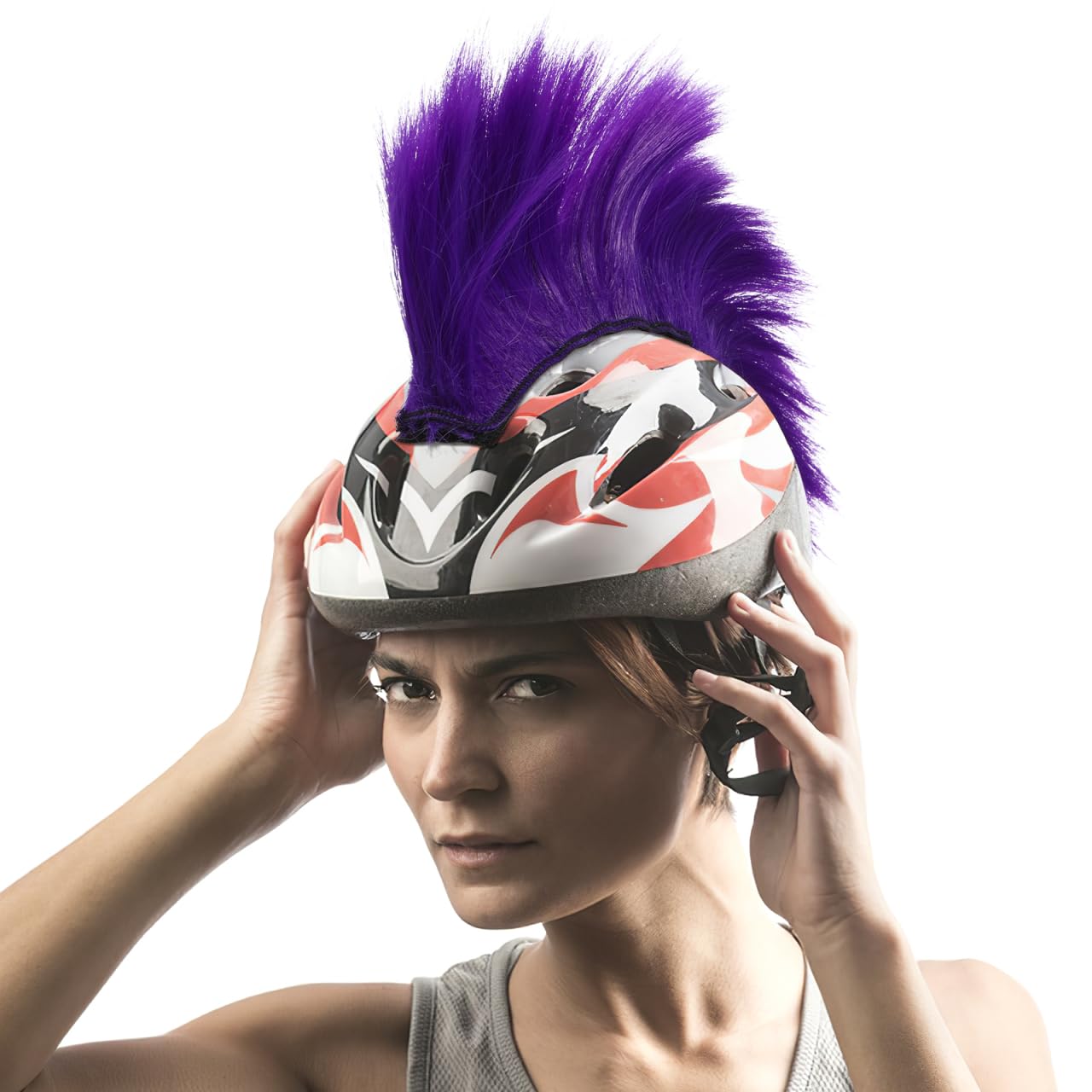 Amazon.com: INOOMP Helmet Mohawk Helmet Mohawk Wig Mohawk Synthetic Wigs  Adhesive Mohawk Hairpiece Cosplay Wig for Bicycle Snowboarding Skiing Biking  : Clothing, Shoes & Jewelry