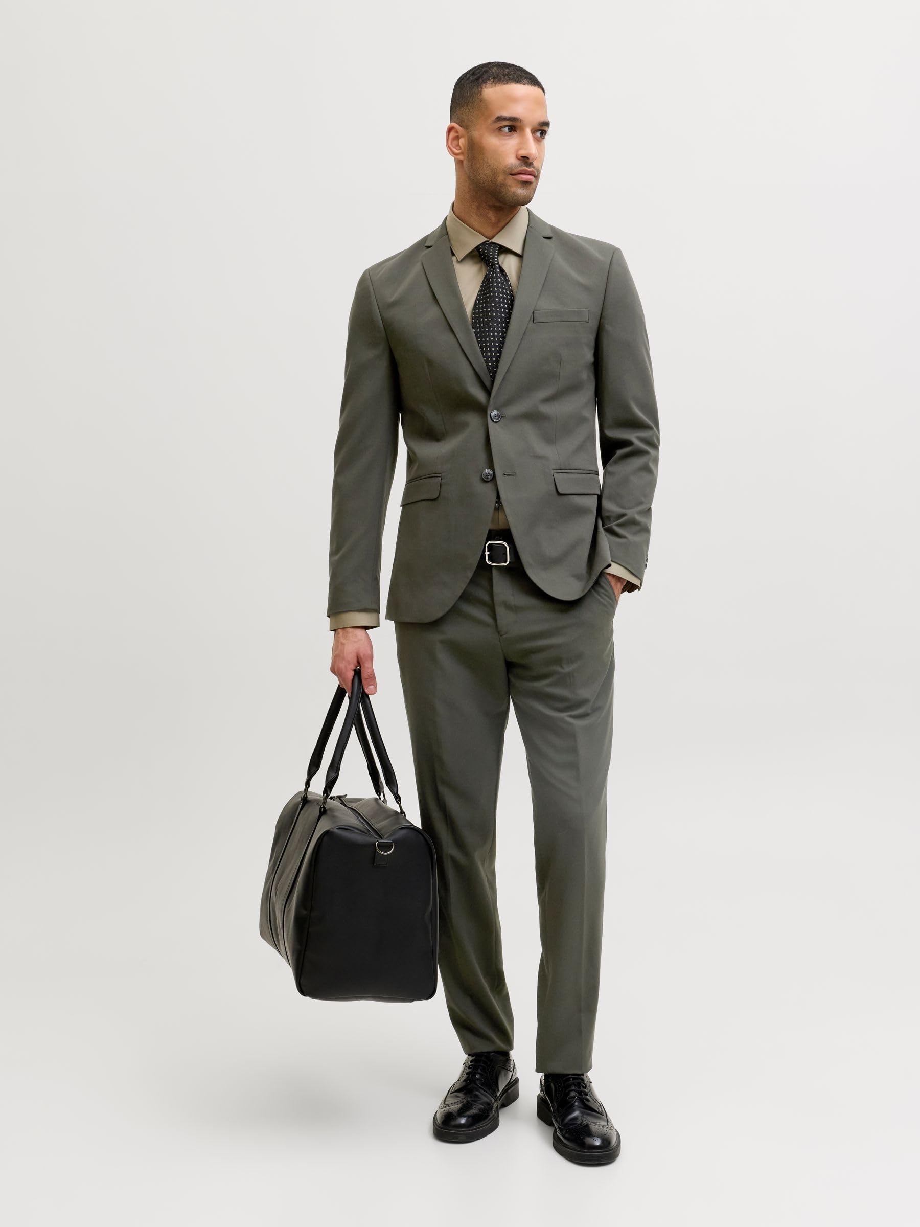 JACK & JONES Single Breasted Blazer And Tailored Trousers JPRFRANCO Super Slim Fit Suit