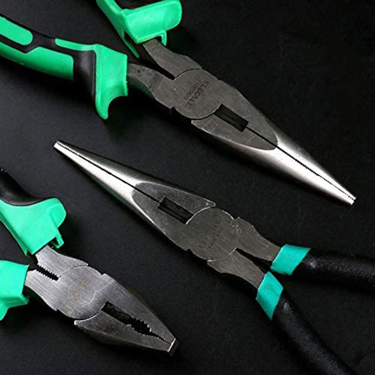 Seitenschneider, Drahtschneider, Kabelschneider, Fahrrad-Kabelschneider, Elektriker, Kabelschneider, 6 Zoll, 8 Zoll, Lange Spitzzange, Schere, Abisolierzange, Crimp-Handwerkzeuge, A (Color : C) (Colo