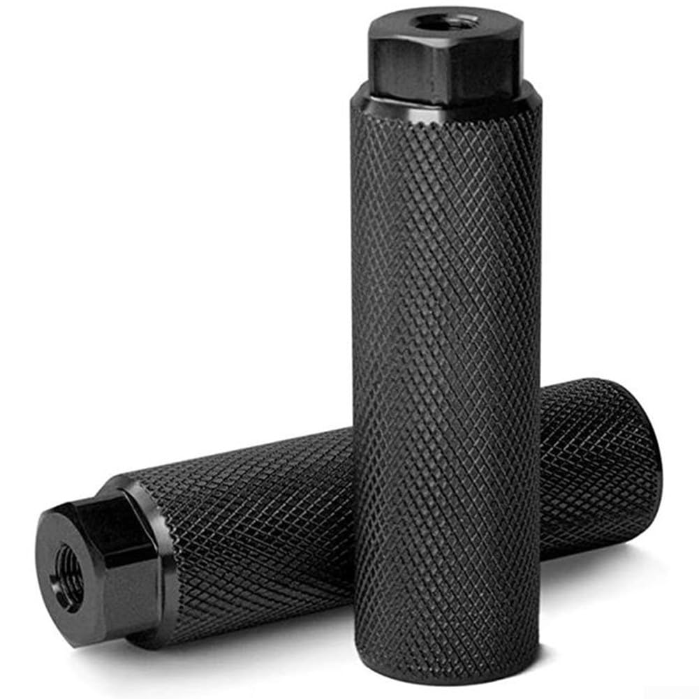 DAZZLEEX Bike Pegs Aluminum Alloy Anti Skid Lead Foot ForBMX Bike Fit 3 8 Inch Axles,black