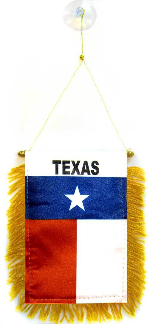 Fanion Texas pour la Voiture, 15cm x 10cm