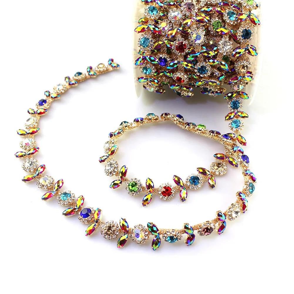 Chaîne en métal strass ruban mercerie customisation chaussure et veste