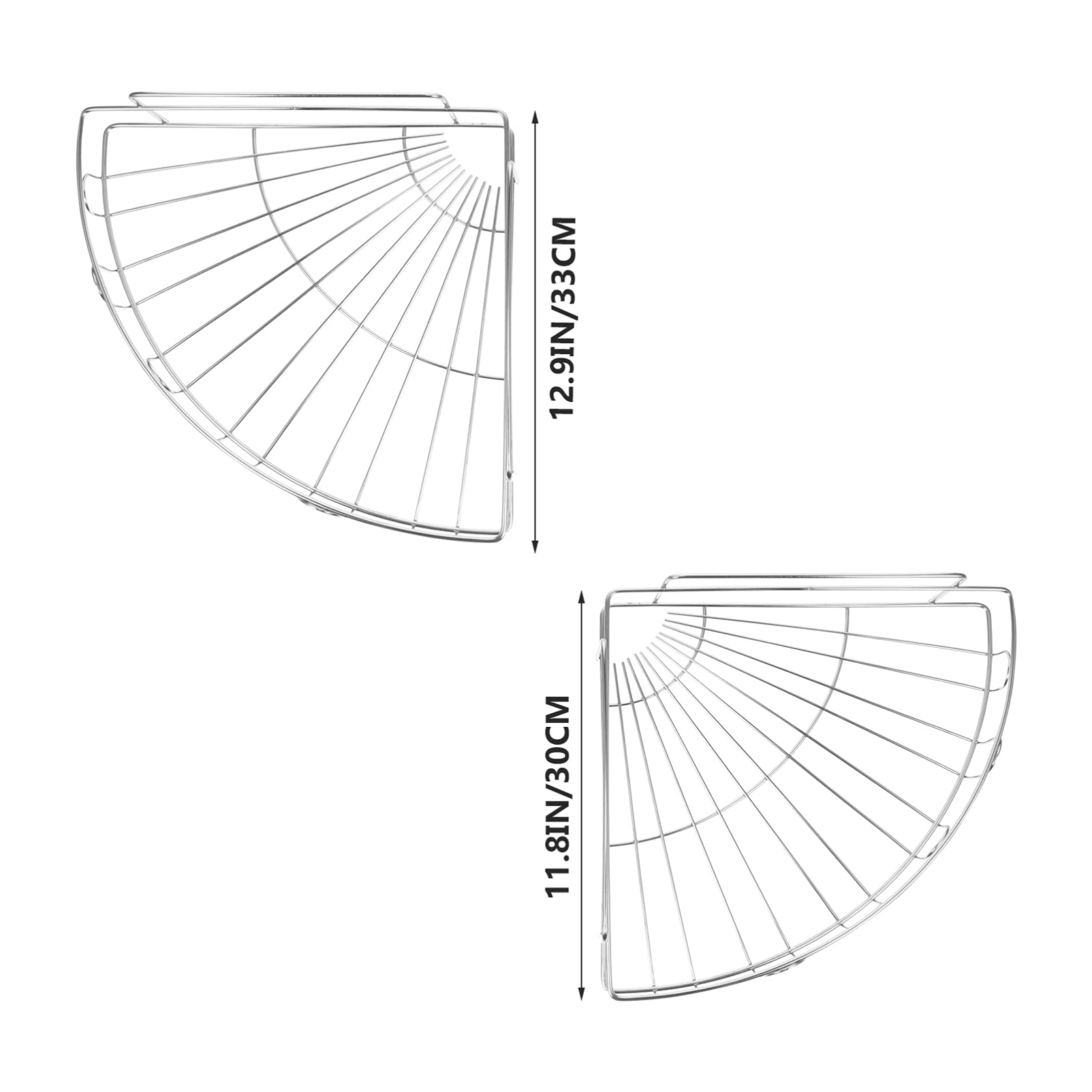 Cabilock 2 Juegos Estante Triangular Cuarto De Baño Cesta Triangular Drenaje Estante Triangular Ducha Estante De La Esquina Del Inodoro Moda Acero Inoxidable Cesta De Baño