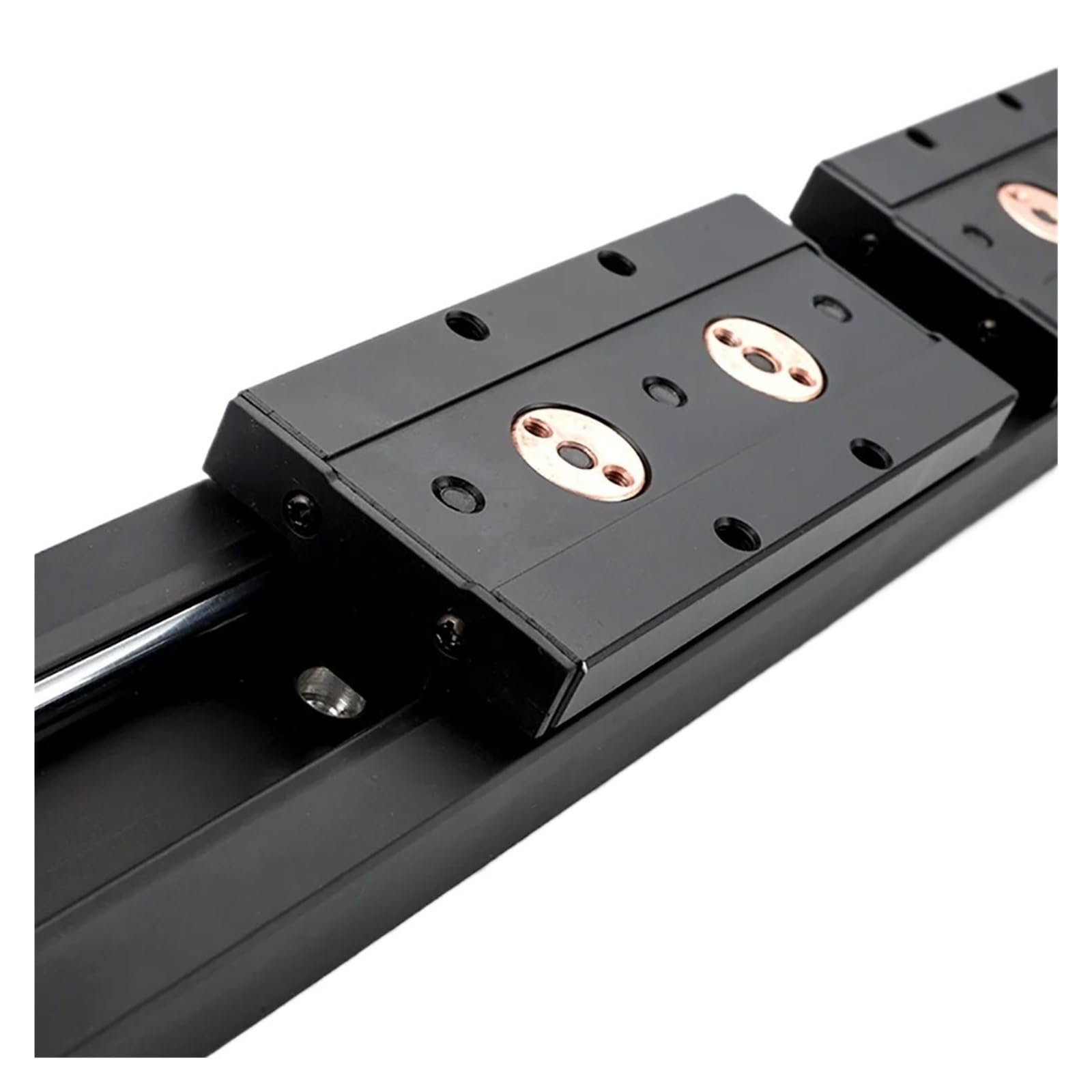 Noircissement guide linéaire à double axe intégré 28mm SGR10 glissière à rouleaux 1 jeu: 1 bloc SGB10 et 1 gabarit de guidage SGR10 travail du bois(SGB10-5UU (5 rounds),650mm)