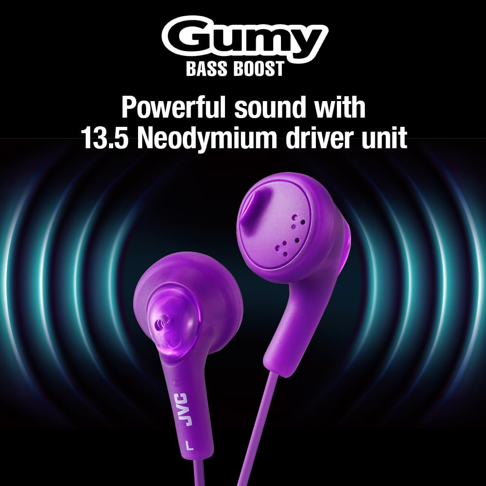 Amazon.com: JVC HAF160V Gumy Ear Bud Headphone Violet : Electronics