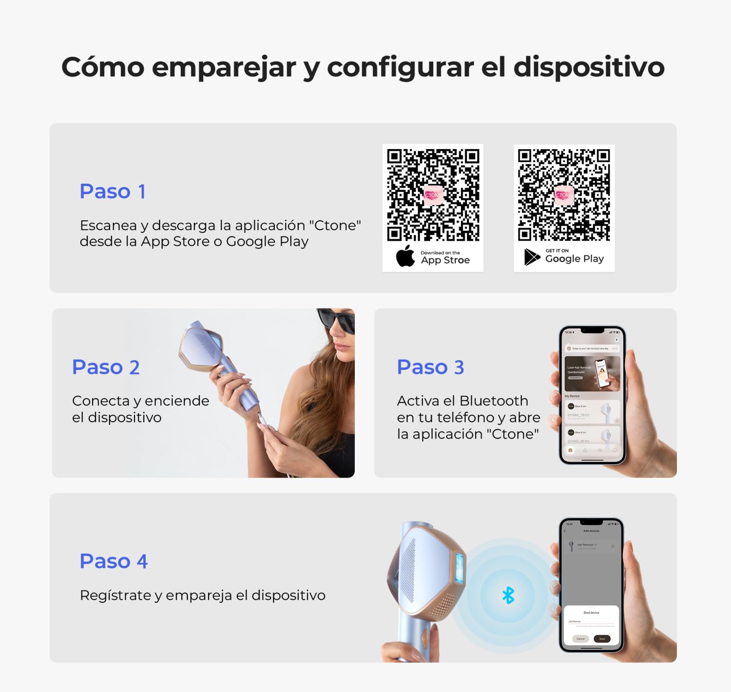 Depiladora Laser avec Tecnología 360°Frost Sapphire Ice Cooling, Depiladora luz Pulsada Zafiro ipl de 5°C Indolora con Smart AI APP，24J &15 Energy Levels & 2X Speed Flash, Para Axilas, Cuerpo, Bikini