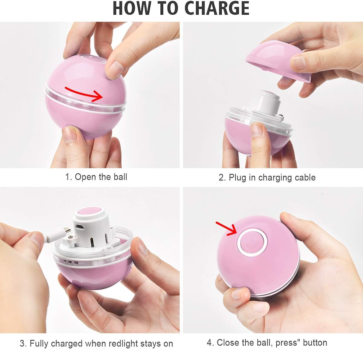 WWVVPET Interactive Cat Toys Ball with LED Light & Catnip, Upgraded Ring Bell Feather Pet Toy,Auto Spinning Smart Cat Ball Toy,USB Rechargeable Stimulate Hunting Instinct Kitty Funny Chaser Roller 10 61wQr01I7rL. AC SL1200