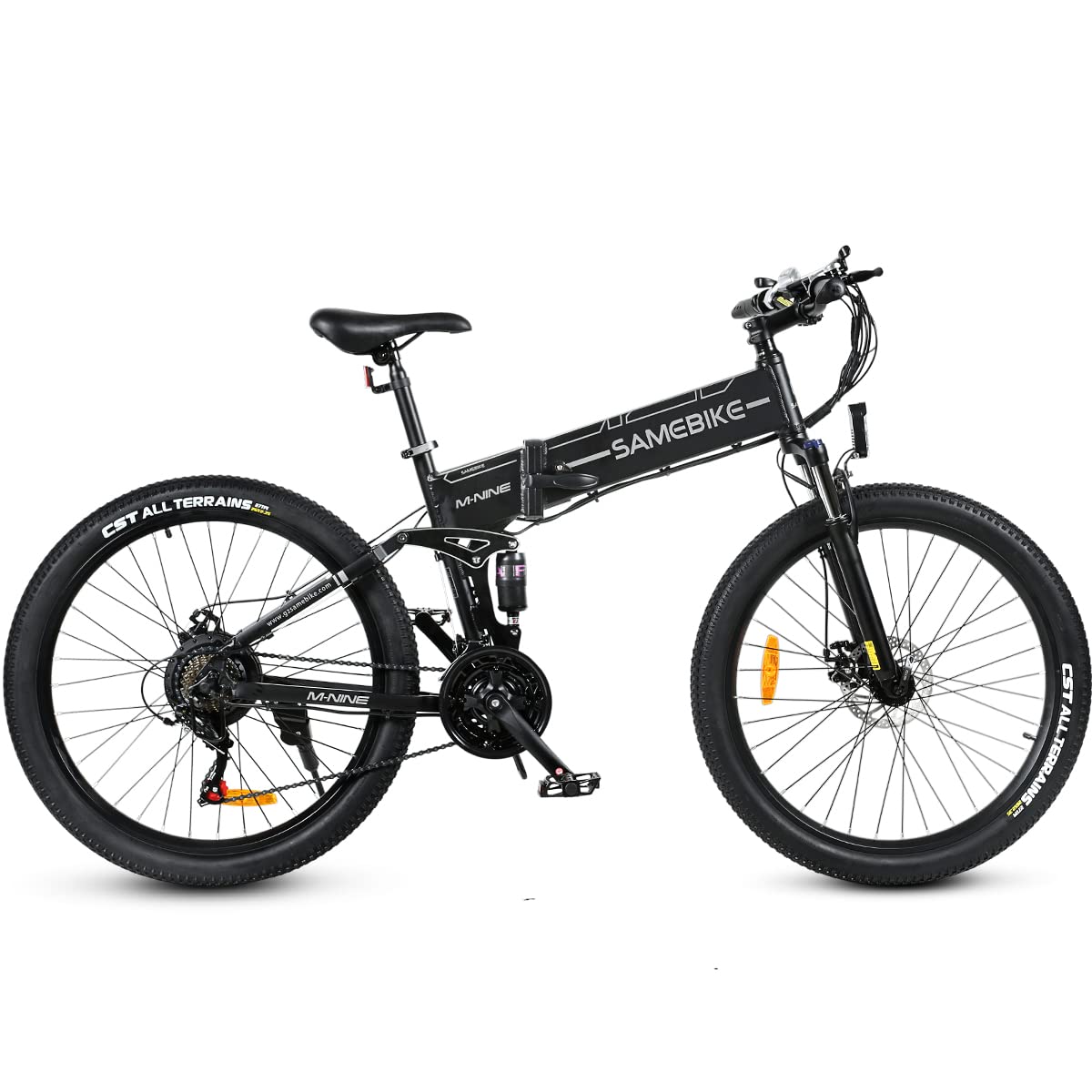 SAMEBIKE Bicicleta Eléctrica Plegable para Adultos de 26 Pulgadas, Batería Extraíble de 48V 14Ah Freno Hidráulico E-Bike