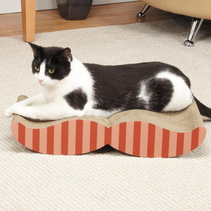 Dog Trust Cat scratcher Mustache Shape Cat Scratching Pad, Corrugated Cat Scratcher Cardboard for Indoor Cats, Kitten for Furniture Protection, Durable Texture Multicolour, Mustache shape Scratcher (B0D9SFMPHT) Amazon Price History, Amazon Price Tracker