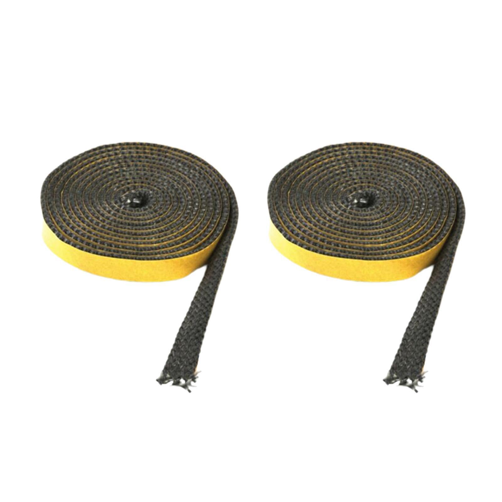 Ktuxzci Replacement Fiberglass Flat Gasket Tape Fit For Ensuring Stoves Remain Efficient Throughout Seasons Window Stoves Fireplace Door Seal Glass Flat Rope, 3X15x1.5m