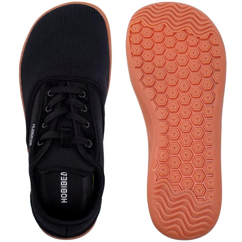 Image of HOBIBEAR Wide-Toe-Box Barefoot Shoes for Mens Womens Minimalist Breathable Trail Running Walking Shoes