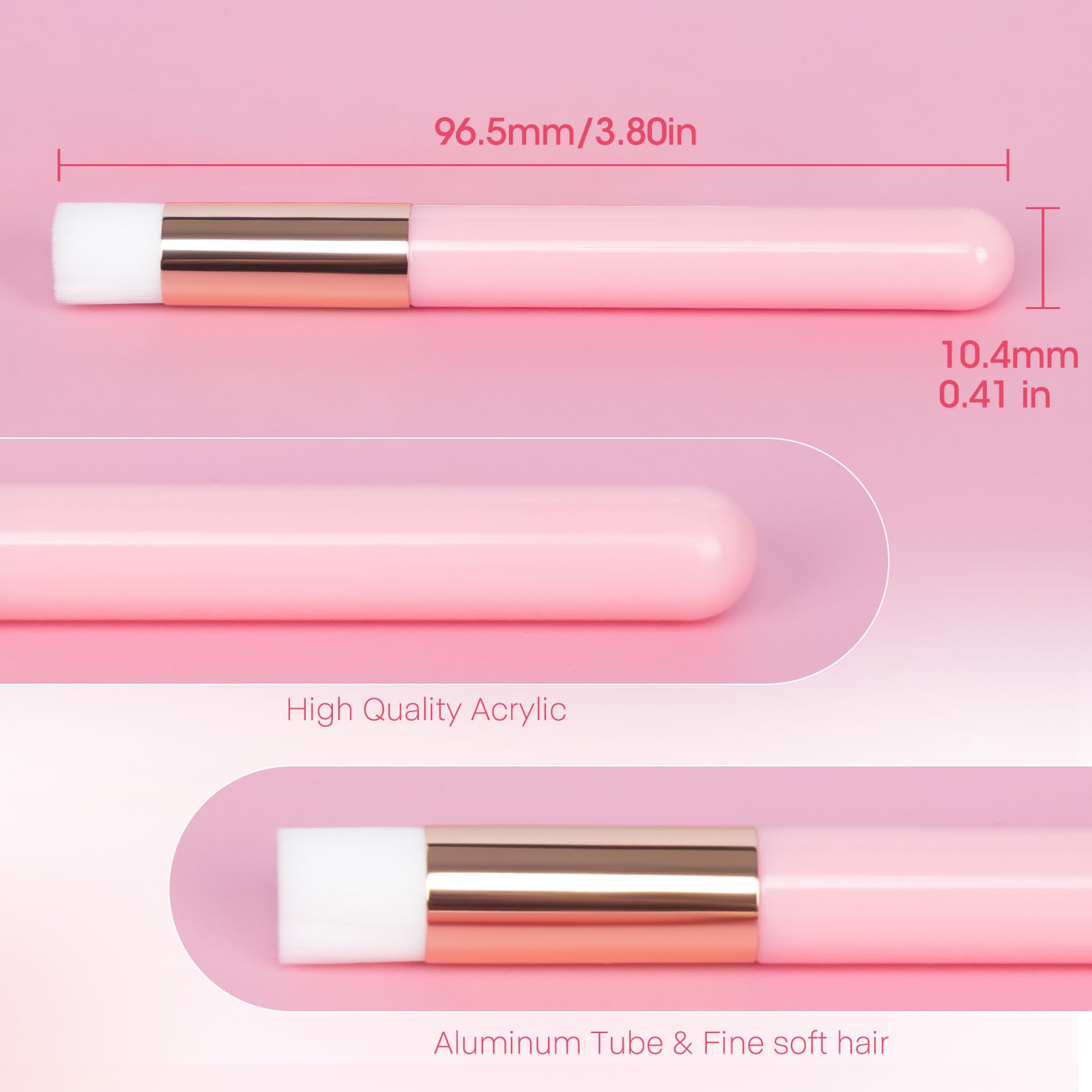 Buqikma 2-Piece Lash Brush Cleaning Tool - Lash Shampoo, Fan Brush, Peel Off Blackhead Remover, Nose Cleaning Tool (Pink)