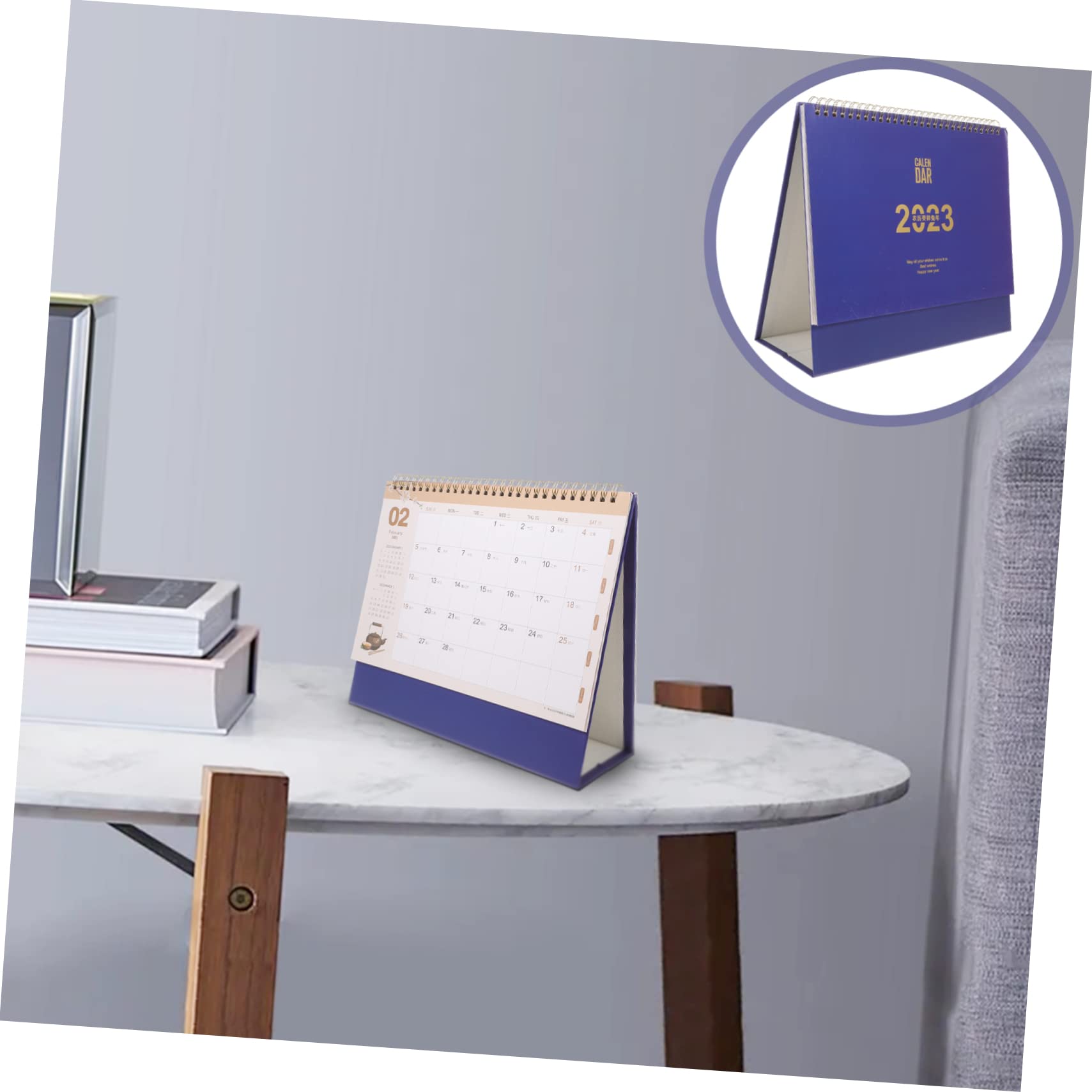 Lurrose 4stücke Dekorativer Tischkalender Für Büro Und Zuhause Stabiles Standdesign Für Einfache Planung Und Organisation Für Schreibtische Und Tägliche Nutzung