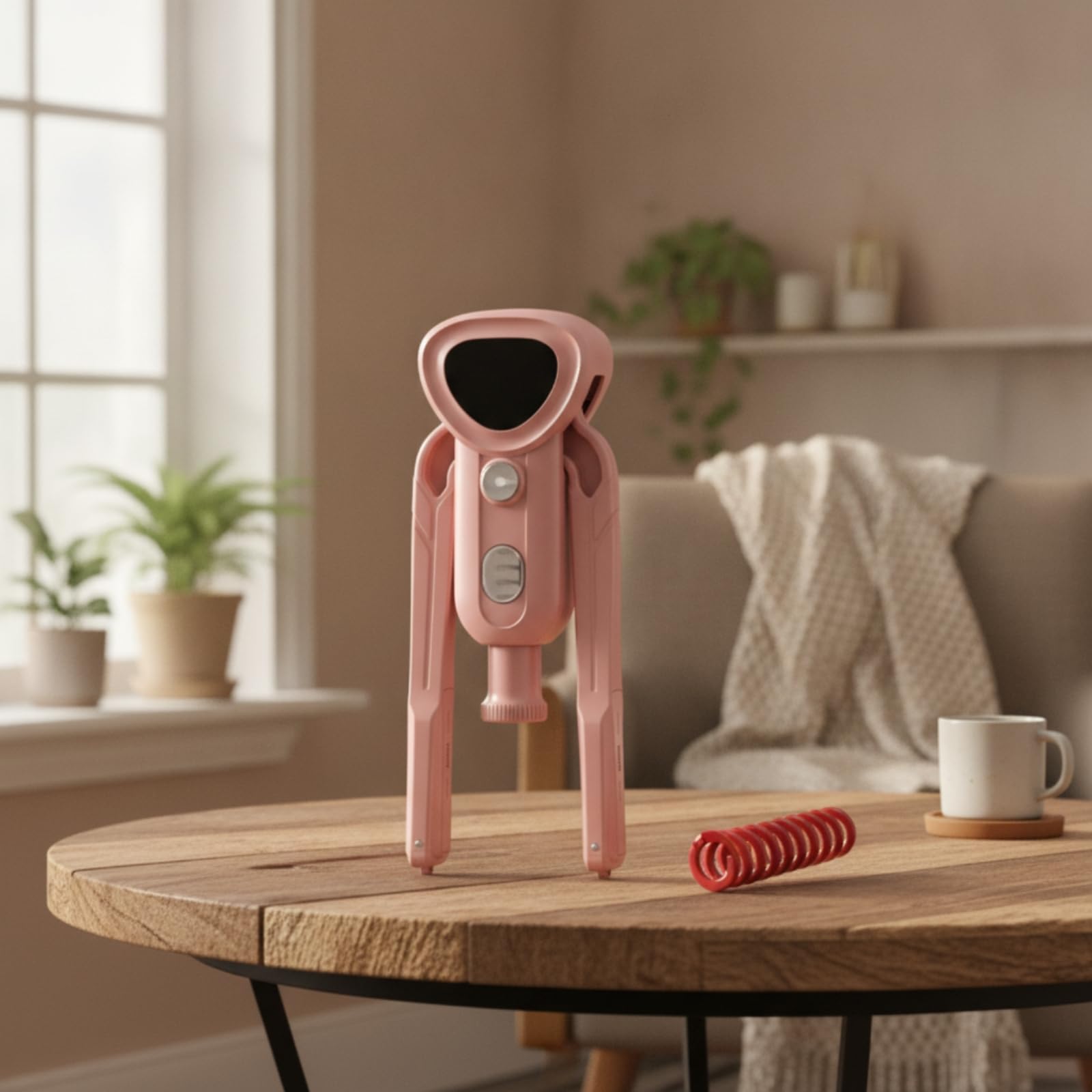 Fortalecedor Mano con Mango Largo Ergonómico Ejercitador Mano con Portátil Ejercitador Anbrazo para Principians, Rosa, Sin Contador