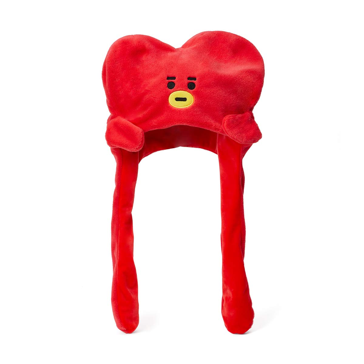 BT21 TATA Character Cute Plush Stuffed Animal Hat Ears Costume, Red