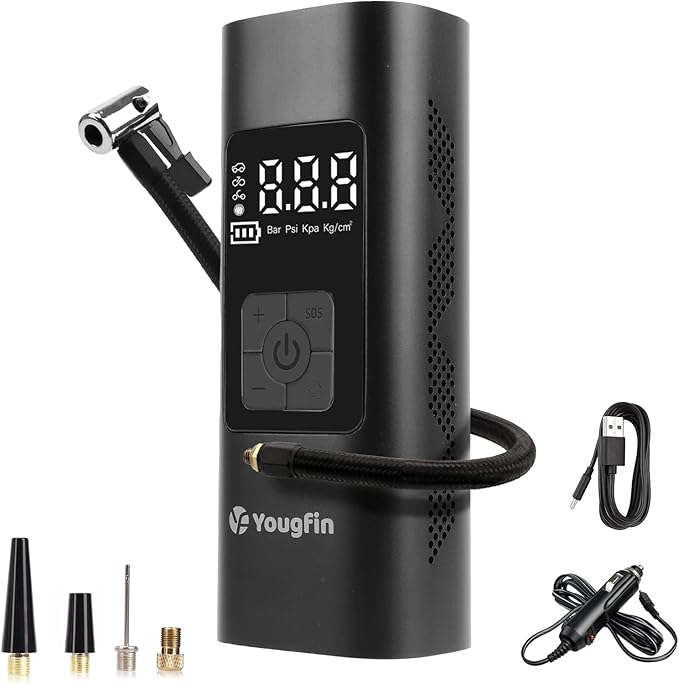 YOUGFIN Tire Inflator Portable Air Compressor, Air Pump for