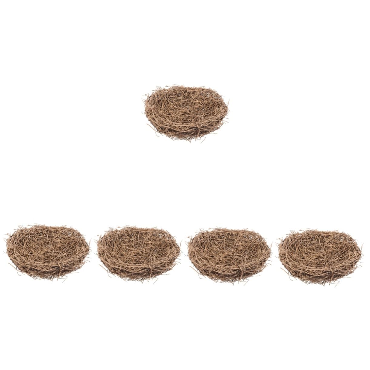 FOMIYES 5 Piezas Nido de pájaro Nido de pájaro Nido de pájaros de ratán Natural decoración botánica decoración de Oro Decoraciones de Boda Nido de pájaro Tejido de ratán Sapo