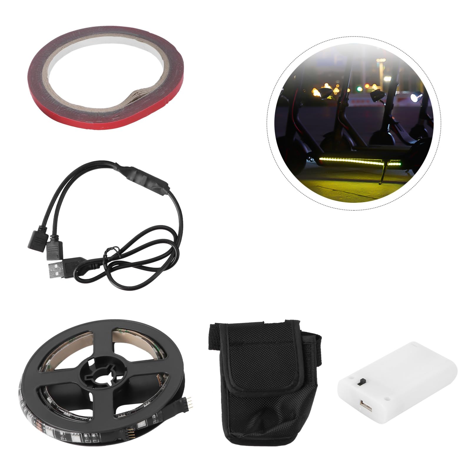 Toddmomy Striscia Luminosa Per Monopattino Elettrico Con Adesivo Kit Ricambi Facile Da Installare Per Scooter Illuminazione Sicura e Visibilità Potenziata Per Altri Modelli