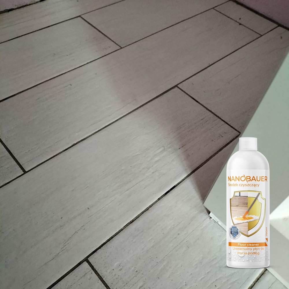 Środek czyszczący do kabin prysznicowych i Płyn do podłóg | NANOBAUER Shower Cleaner 750 ml i Floor Cleaner 750 ml | Środek do usuwania kamienia Płyn do czyszczenia podłóg