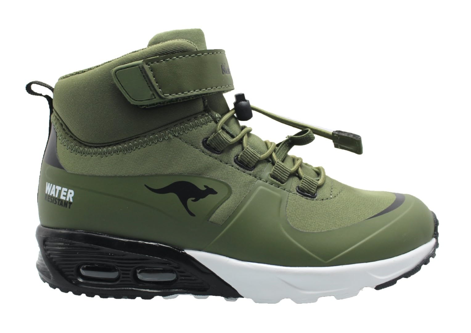 KangaROOS Unisex Kinder Kx-hydro Sneaker, Olive Jet Black, 35 EU
