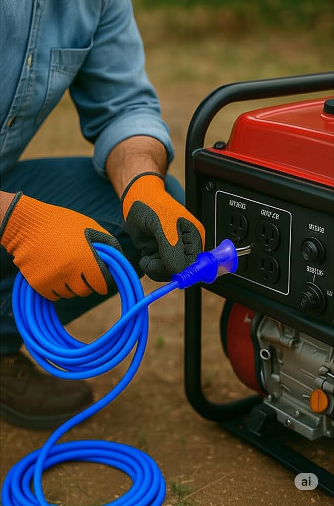 12/3 Extension Cord 100 ft – Heavy Duty Outdoor/Indoor Waterproof Power Cord, 12 Gauge 3-Prong SJTW with Lighted End, 15 Amp 1875W, ETL Listed – Great for Garage, Garden, Home & Tools