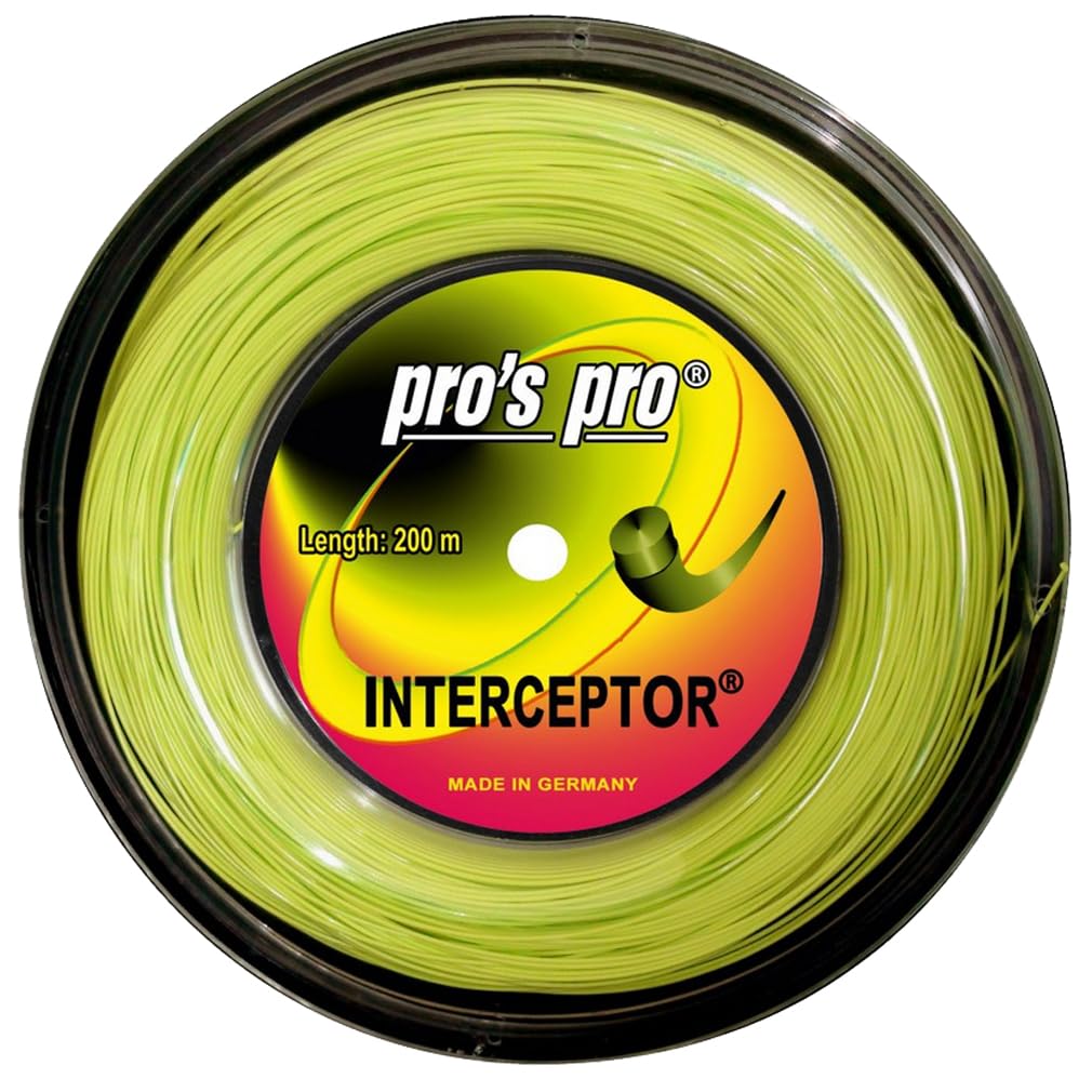 Generisch Pros Pro Interceptor 1.25 - Corda da tennis, 200 m, colore: Lime
