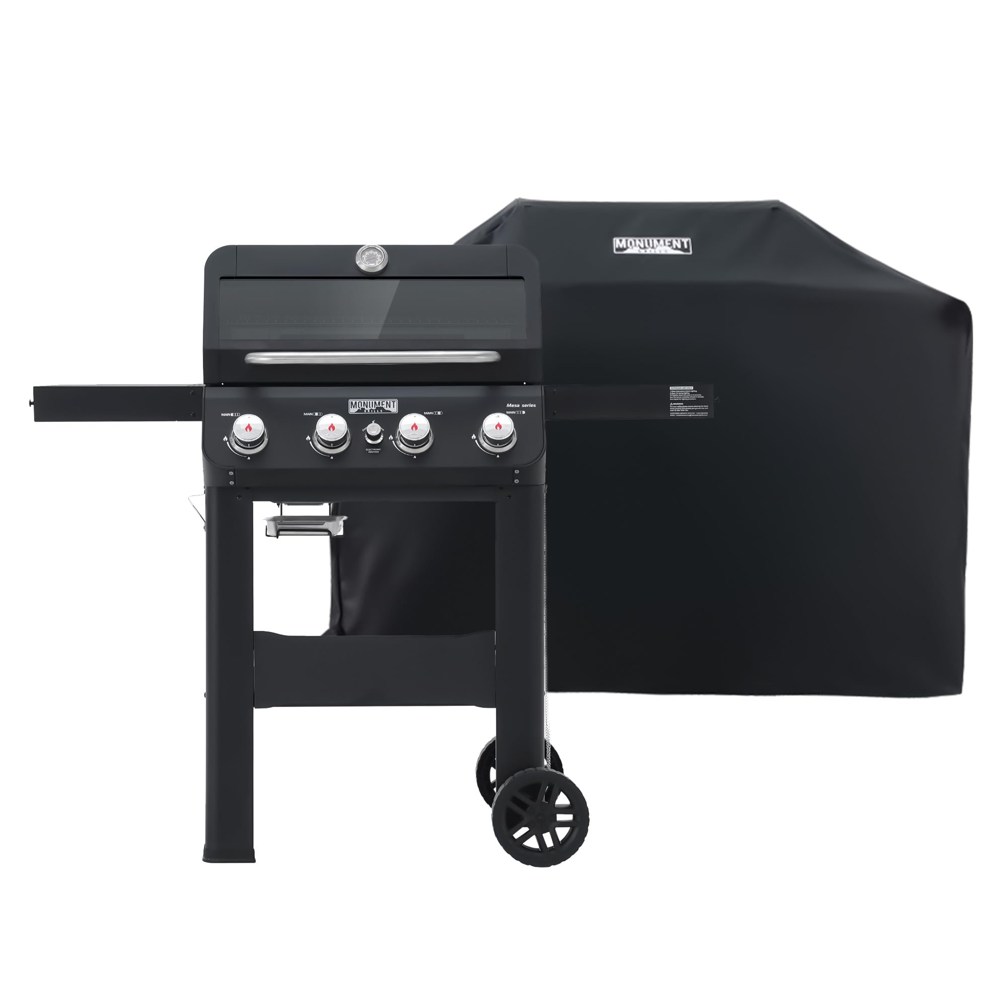 Charbroil Pro Series with Amplifire Technology 3-Burner Propane Gas Grill and Griddle Cabinet, Black - 463365124