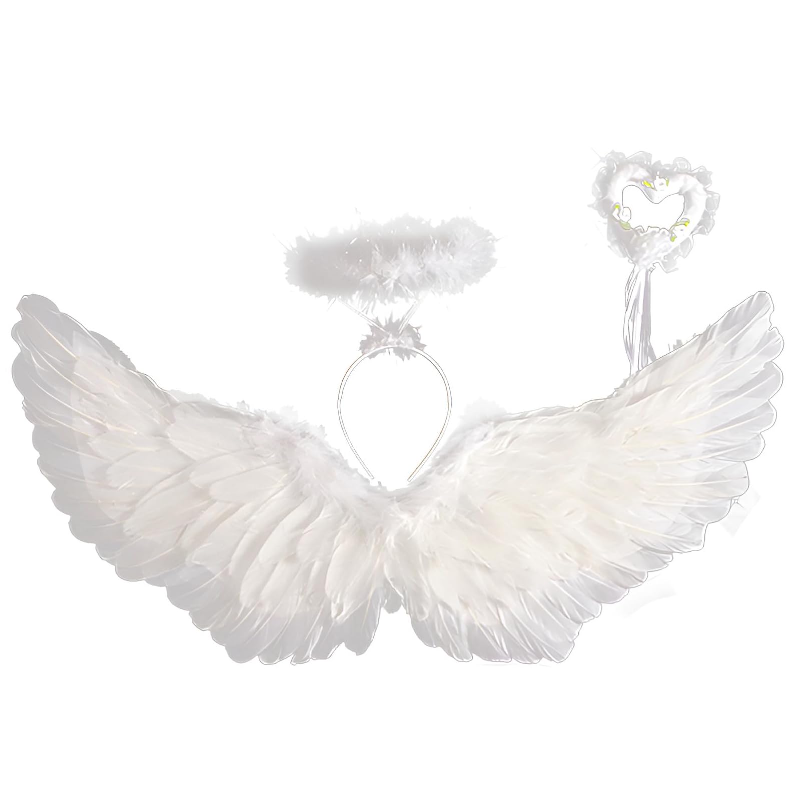 Amazon.co.jp: [ZERONOWA] 天使の羽 エンジェル翼 輪 ステッキ