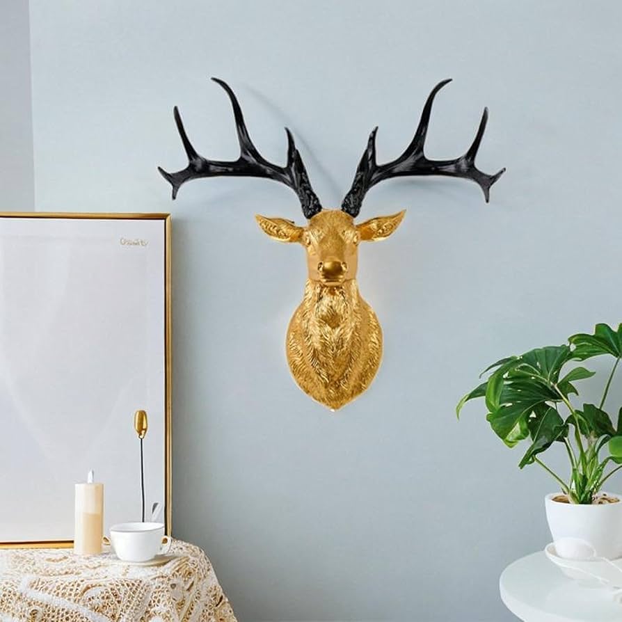 鹿彫　額縁 Amazon.co.jp: 彫刻 真鍮製の鹿の装飾品シカ鹿の工芸品中国の