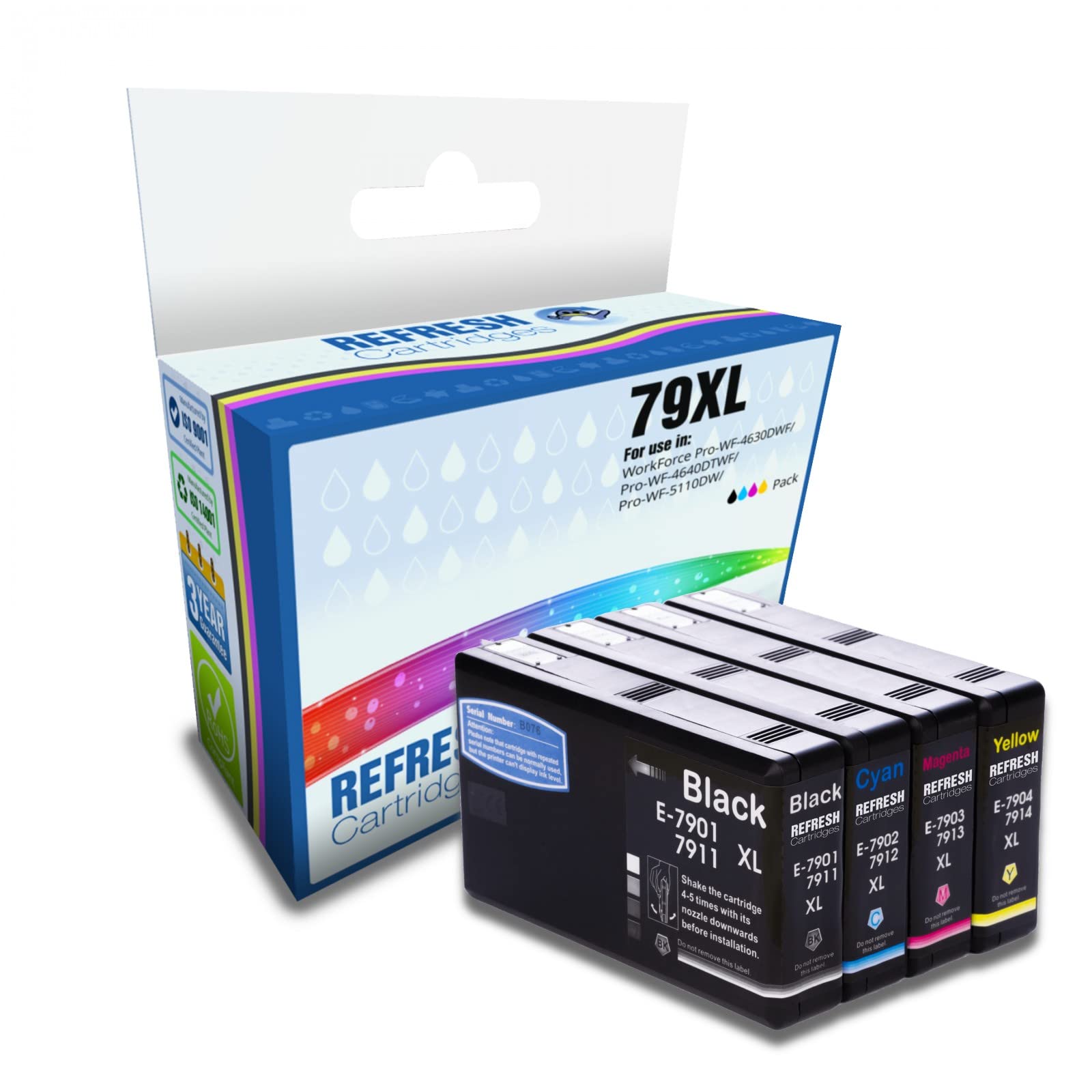 Refresh CartridgesRemanufactured Ink Cartridge Replacement for Epson 79XL (Multi-Colour)