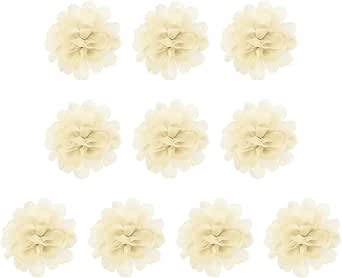 PATIKIL 30 Fiori In Chiffon Verde Chiaro Con Strass E Perle – Applicazioni Per Cucito, Fai Da Te, Matrimoni E Decorazioni - 3
