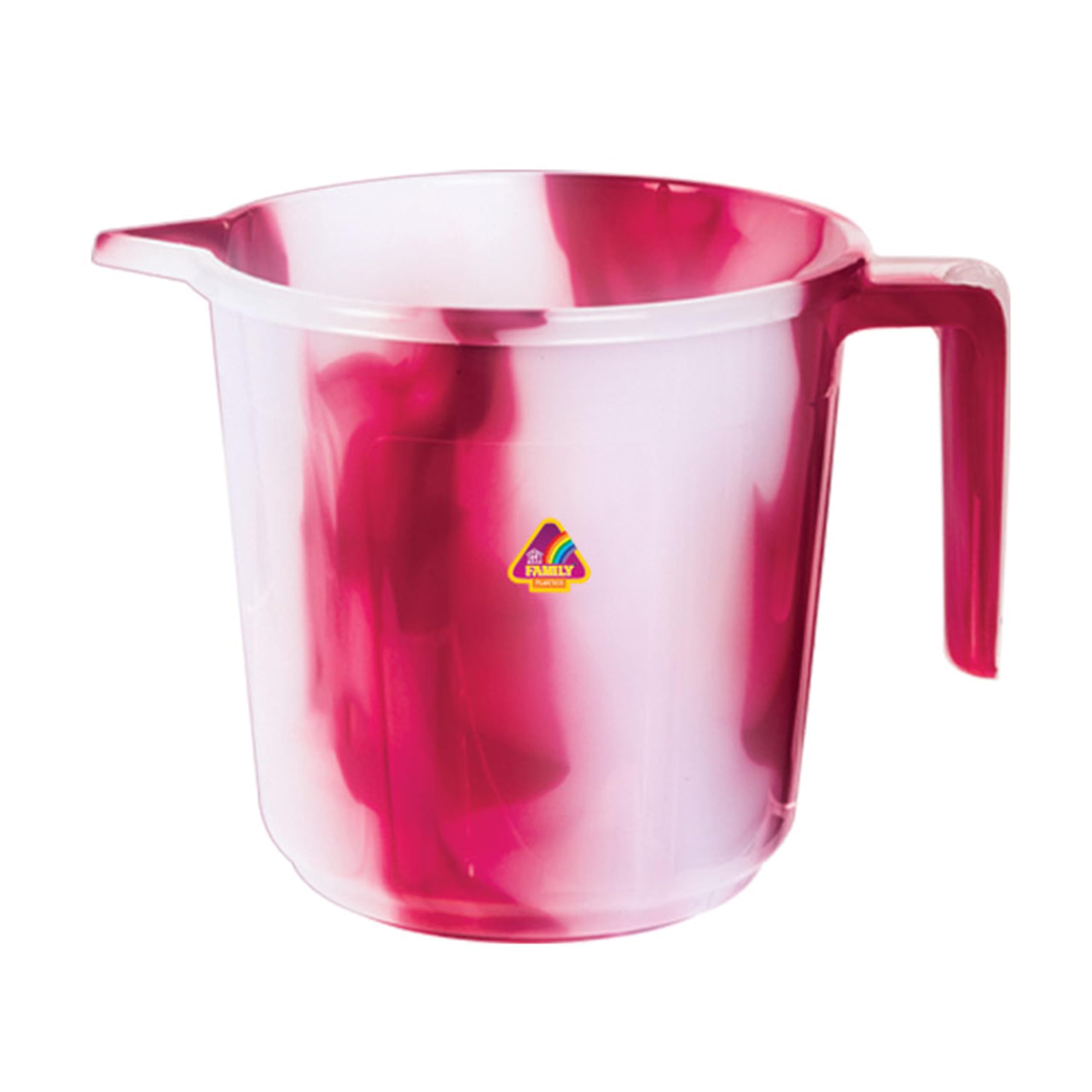STL 2000ML Plastic Water Jug with Handle & Spout, BPA-Free Kitchen & Bathroom Jug, Lightweight, Unbreakable Plastic Mug for Hair Washing, Colour May Vary, Bathroom Mug