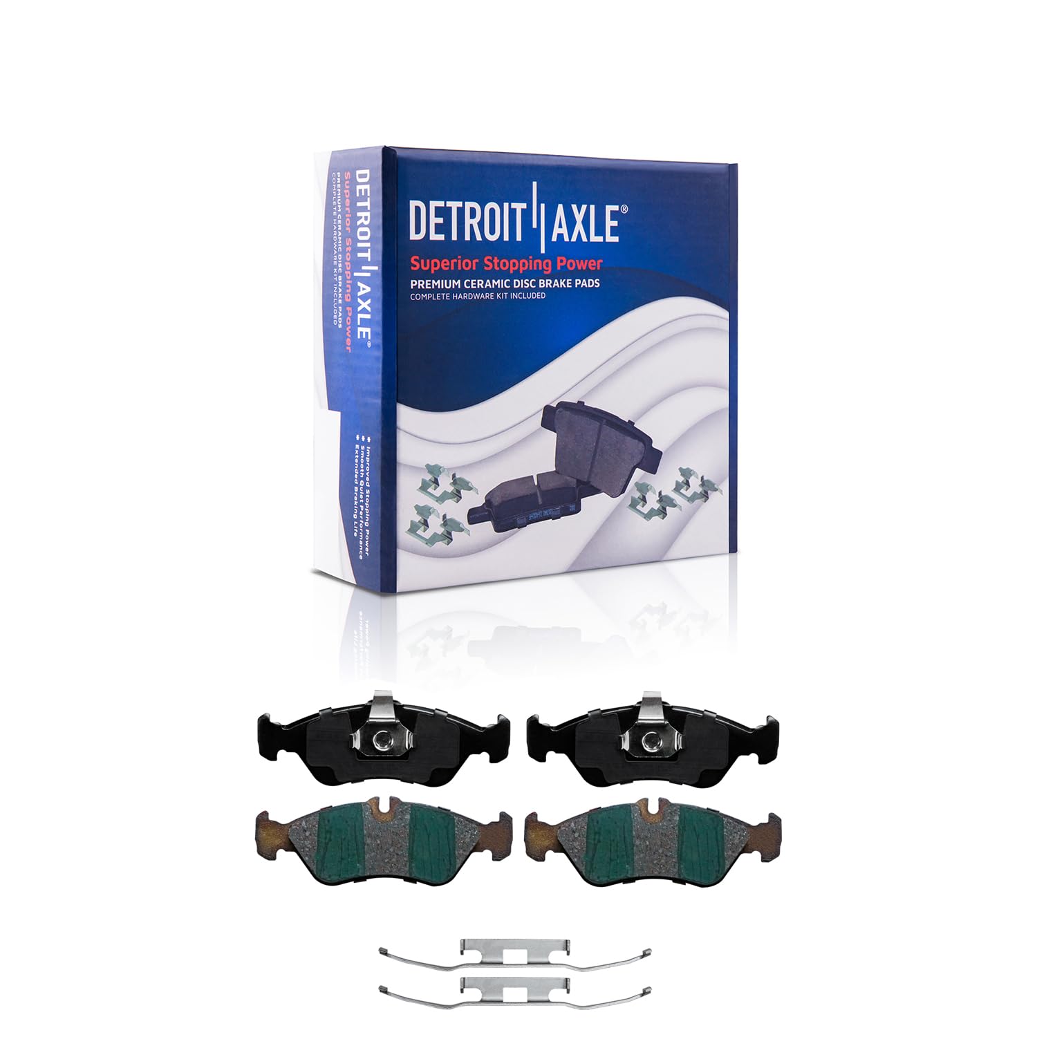 Detroit Axle - 2.7L Rear Brake Pads for 2003-2006 Dodge Sprinter 2500 3500