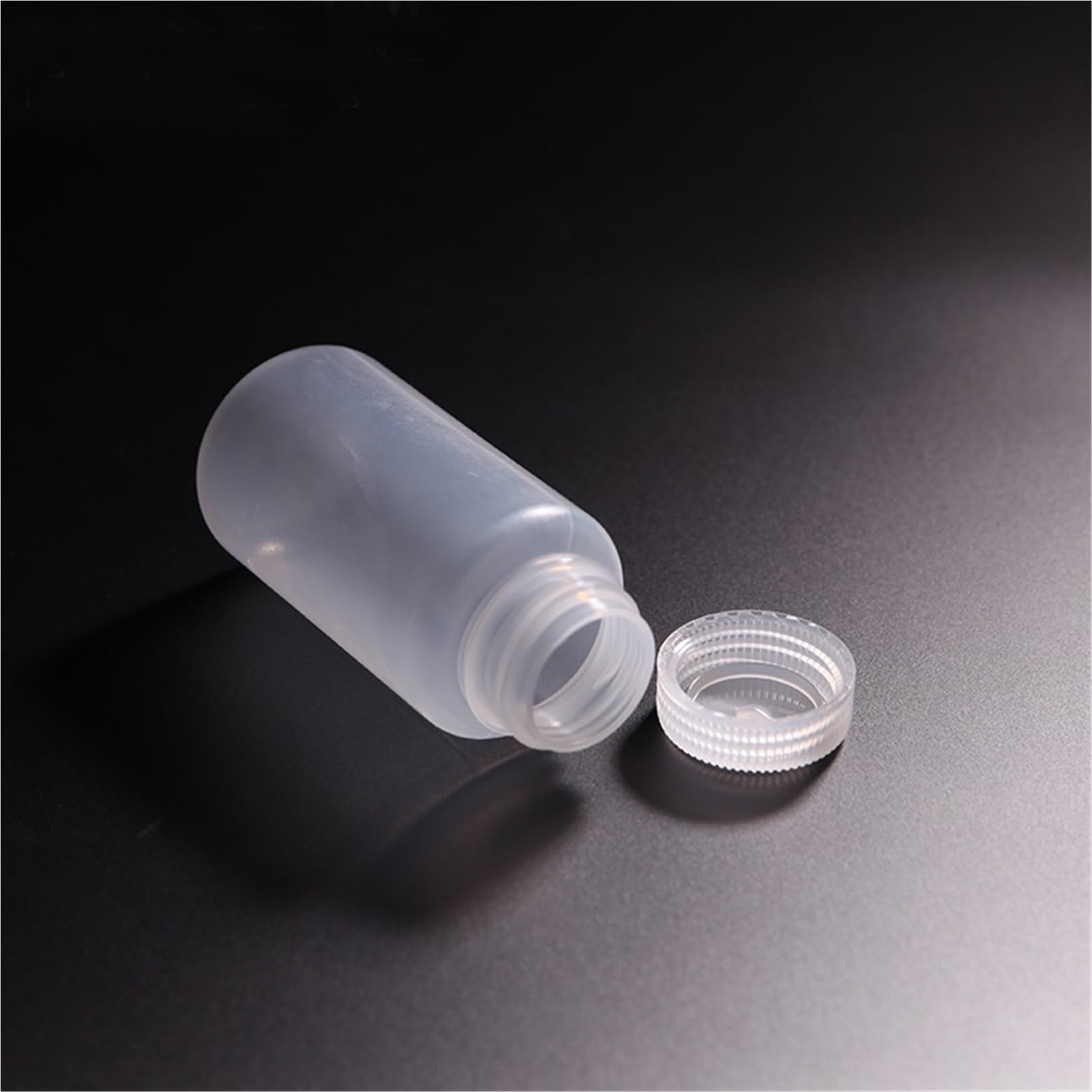 Frascos de plástico translúcidos, Botella de reactivo de Laboratorio de Boca Ancha, Botella de Boca Salvaje PP, Polipropileno de Calidad alimentaria(125mL 10pcs)